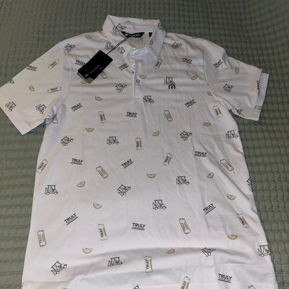 Travis Mathew White Polo Limited edition Truly Seltzer - Picture 1 of 5